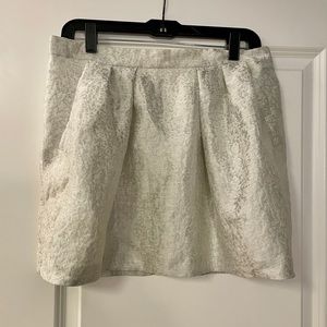 Zara Silver Poofy Skirt